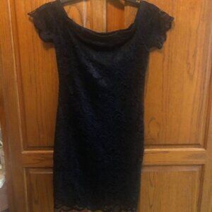 Forever 21 Black lace fitted short dress size M Junior
